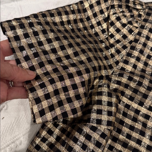 J.Crew Metallic Gold and Black Checkered Blouse Size Small LNWOT - Picture 8 of 8